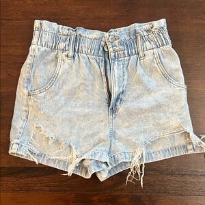 SO Light Blue Ripped Jean Shorts